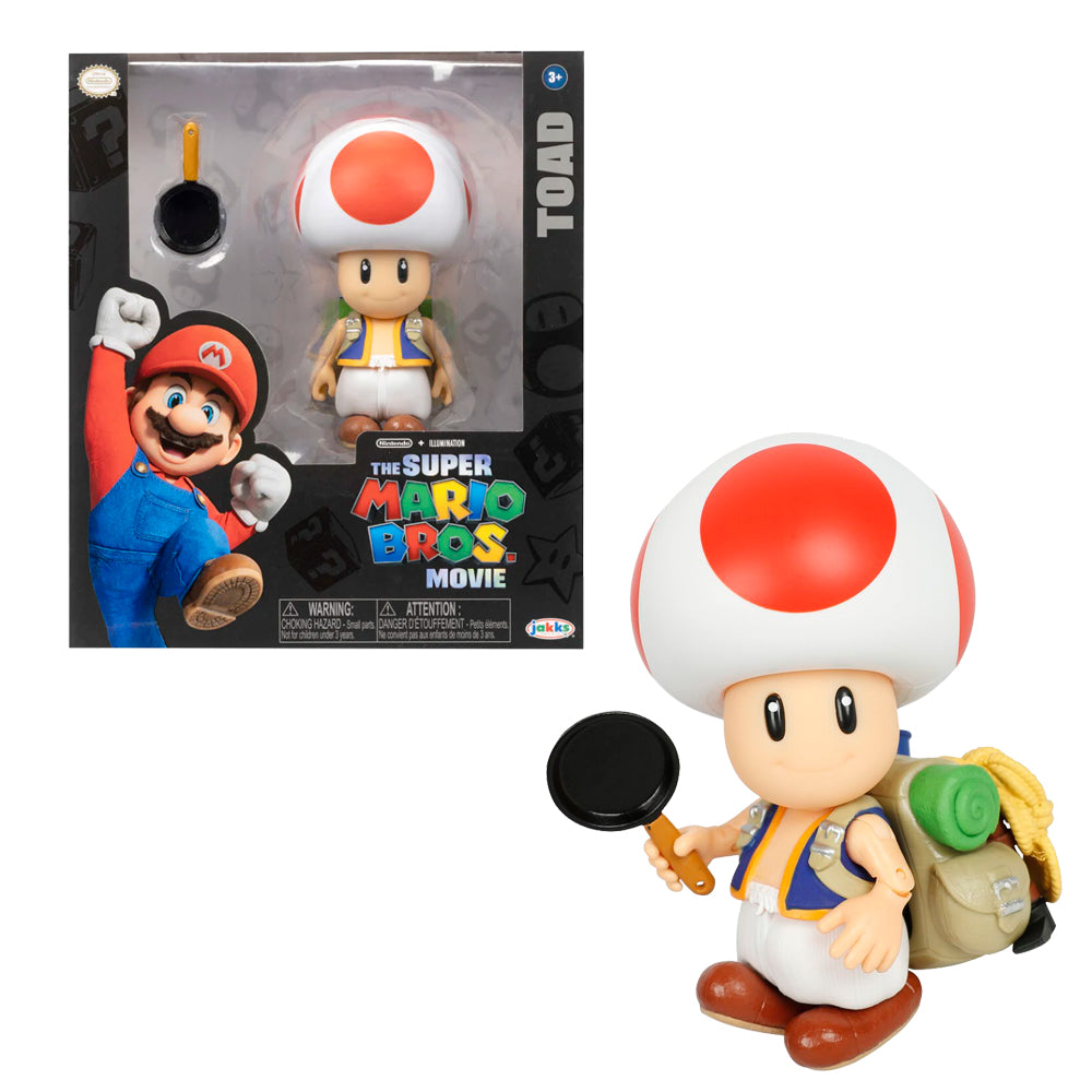 FIGURA TOAD ARTICULADA SUPER MARIO BROS LA PELÍCULA FIGURA TOAD ARTICULADA SUPER MARIO BROS LA PELÍCULA